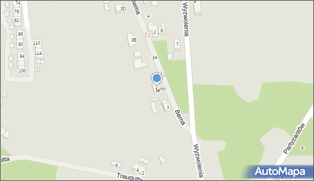 Gubin, Bema Józefa, gen., 3e, mapa Gubin