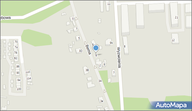 Gubin, Bema Józefa, gen., 4, mapa Gubin