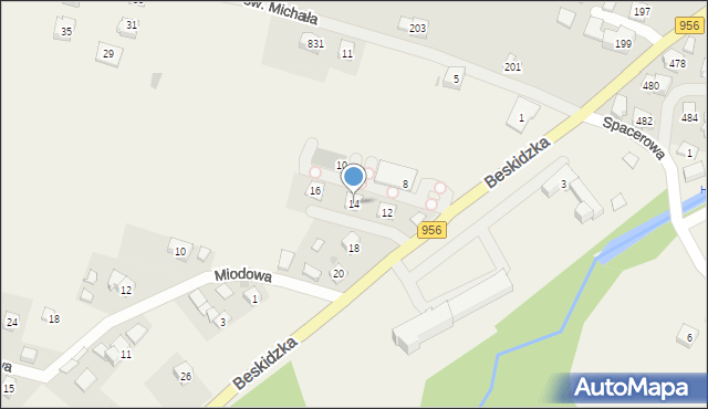 Harbutowice, Beskidzka, 14, mapa Harbutowice