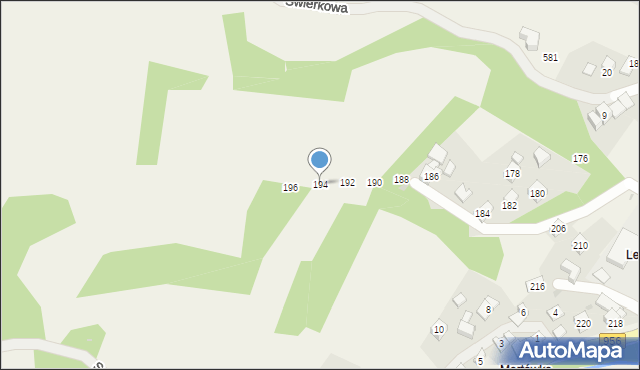 Harbutowice, Beskidzka, 194, mapa Harbutowice