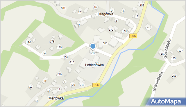 Harbutowice, Beskidzka, 212, mapa Harbutowice