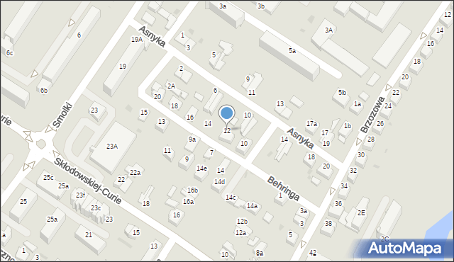 Iława, Behringa Emila, 12, mapa Iława