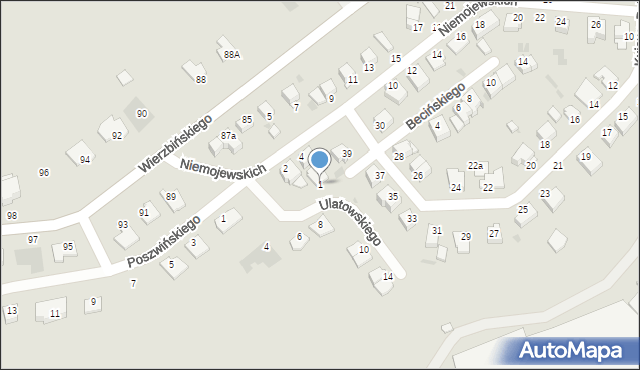 Inowrocław, Becińskiego Franciszka, 1, mapa Inowrocławia