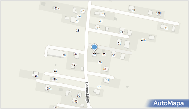 Jadowniki, Bernackiego Karola, 57, mapa Jadowniki