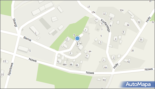 Jankowice, Bema Józefa, gen., 6, mapa Jankowice