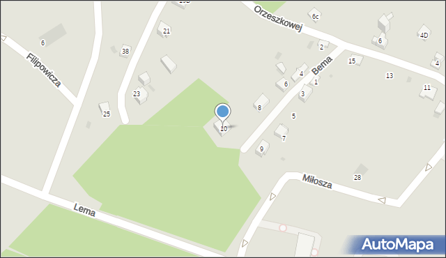 Jaworzno, Bema Józefa, gen., 10, mapa Jaworzno