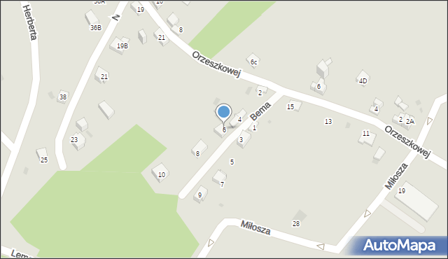 Jaworzno, Bema Józefa, gen., 6, mapa Jaworzno