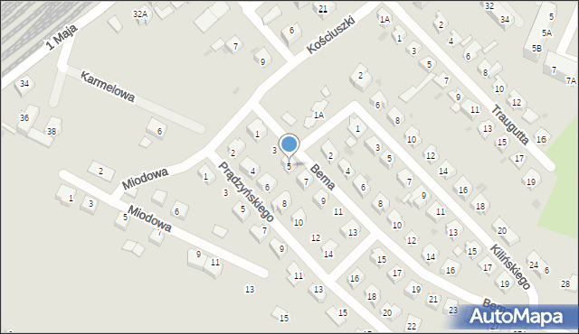 Jaworzyna Śląska, Bema Józefa, gen., 5, mapa Jaworzyna Śląska