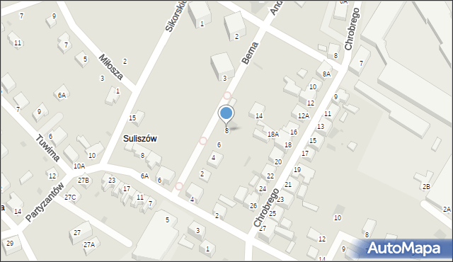 Jedlina-Zdrój, Bema Józefa, gen., 8, mapa Jedlina-Zdrój