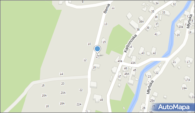 Jelenia Góra, Bema Józefa, gen., 17, mapa Jelenia Góra