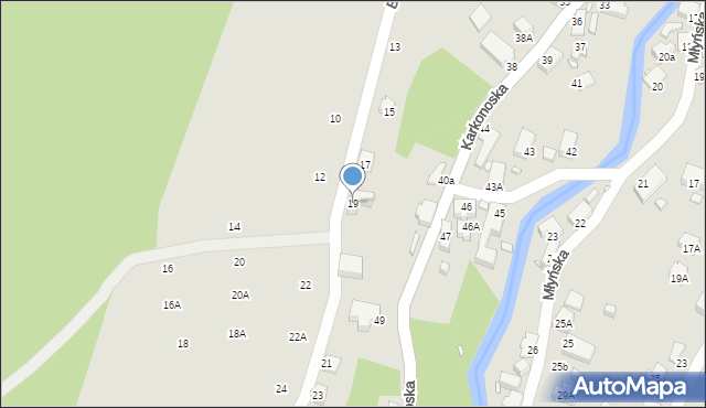 Jelenia Góra, Bema Józefa, gen., 19, mapa Jelenia Góra