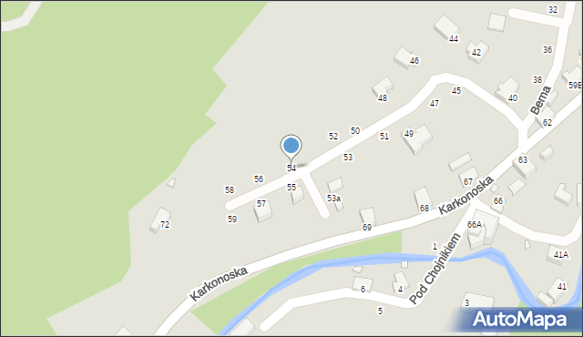 Jelenia Góra, Bema Józefa, gen., 54, mapa Jelenia Góra
