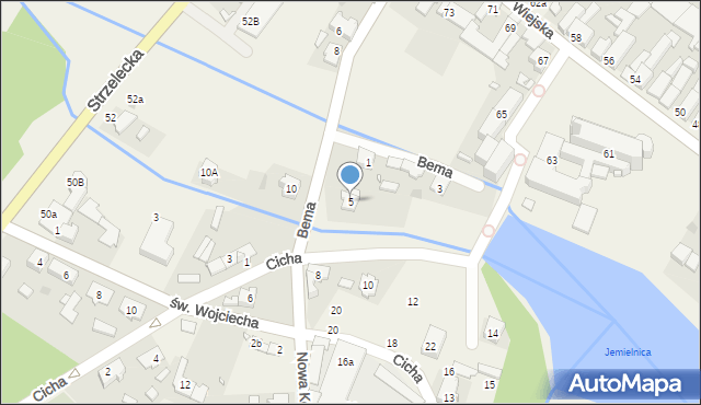 Jemielnica, Bema Józefa, gen., 5, mapa Jemielnica