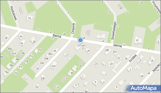 Józefów, Bema Józefa, gen., 29, mapa Józefów