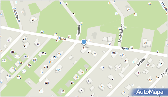 Józefów, Bema Józefa, gen., 31, mapa Józefów