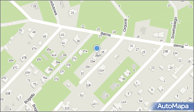 Józefów, Bema Józefa, gen., 35b, mapa Józefów