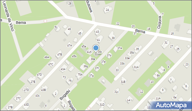 Józefów, Bema Józefa, gen., 39d, mapa Józefów
