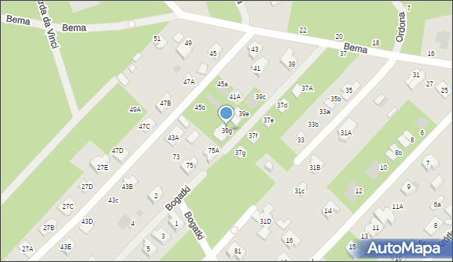 Józefów, Bema Józefa, gen., 39g, mapa Józefów