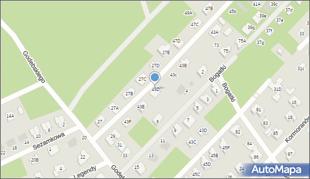 Józefów, Bema Józefa, gen., 43D, mapa Józefów