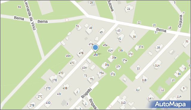 Józefów, Bema Józefa, gen., 45b, mapa Józefów