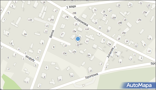 Kadzidło, Bema Józefa, gen., 12, mapa Kadzidło