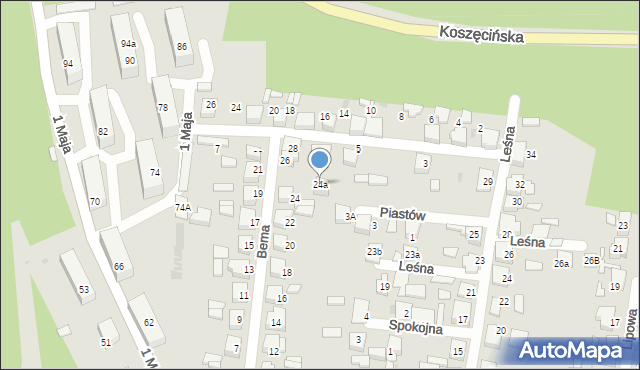 Kalety, Bema Józefa, gen., 24a, mapa Kalety