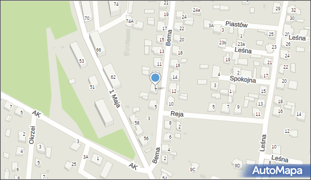 Kalety, Bema Józefa, gen., 7, mapa Kalety