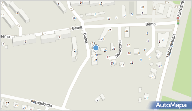 Karczew, Bema Józefa, gen., 2D, mapa Karczew