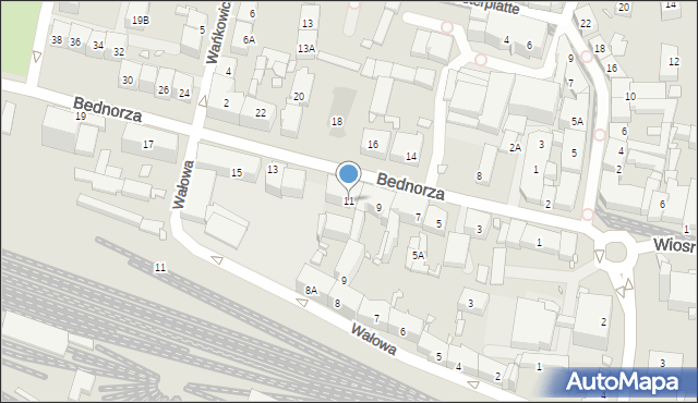 Katowice, Bednorza Herberta, ks. bp., 11, mapa Katowic