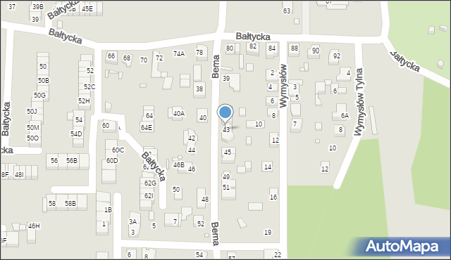 Katowice, Bema Józefa, gen., 43, mapa Katowic
