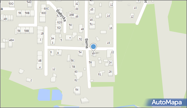 Katowice, Bema Józefa, gen., 57, mapa Katowic