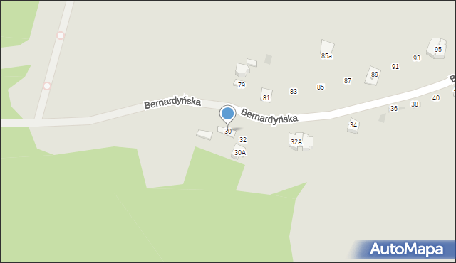 Kielce, Bernardyńska, 30, mapa Kielc