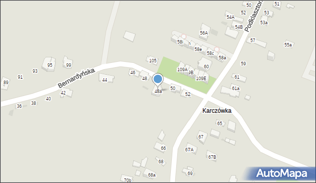 Kielce, Bernardyńska, 48a, mapa Kielc