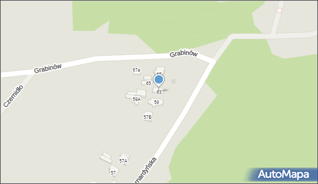 Kielce, Bernardyńska, 63, mapa Kielc