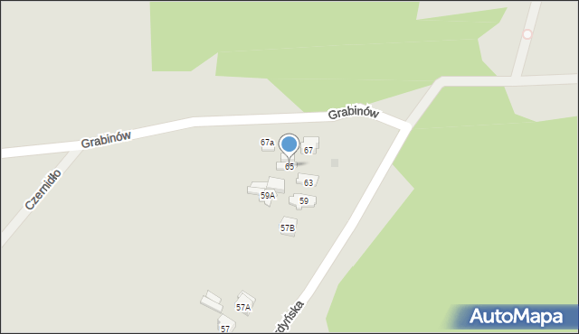 Kielce, Bernardyńska, 65, mapa Kielc
