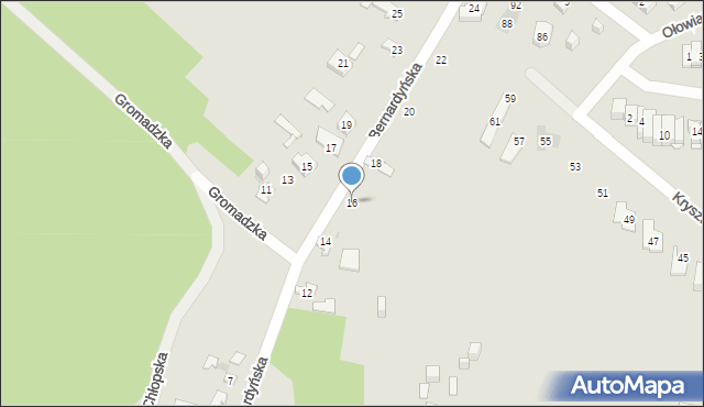 Kielce, Bernardyńska, 16, mapa Kielc