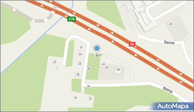 Kielno, Bema Józefa, gen., 38, mapa Kielno