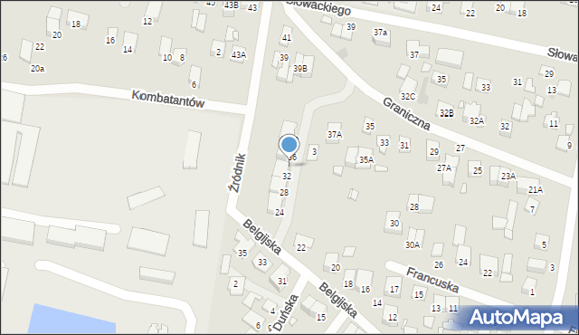 Kobyłka, Belgijska, 34, mapa Kobyłka