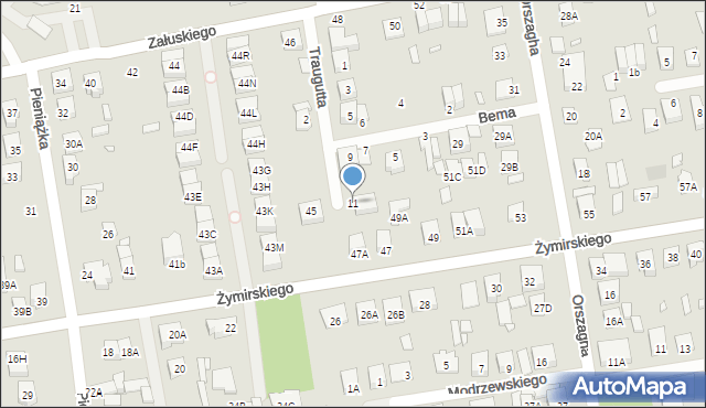 Kobyłka, Bema Józefa, gen., 11, mapa Kobyłka