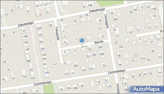 Kobyłka, Bema Józefa, gen., 3, mapa Kobyłka