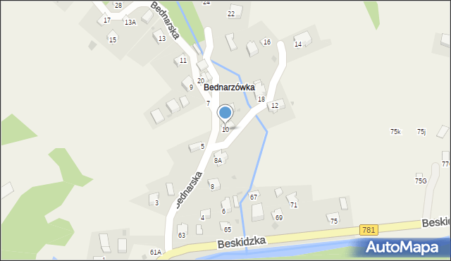 Kocierz Moszczanicki, Bednarska, 10, mapa Kocierz Moszczanicki