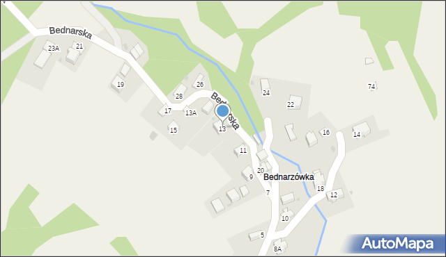 Kocierz Moszczanicki, Bednarska, 13, mapa Kocierz Moszczanicki