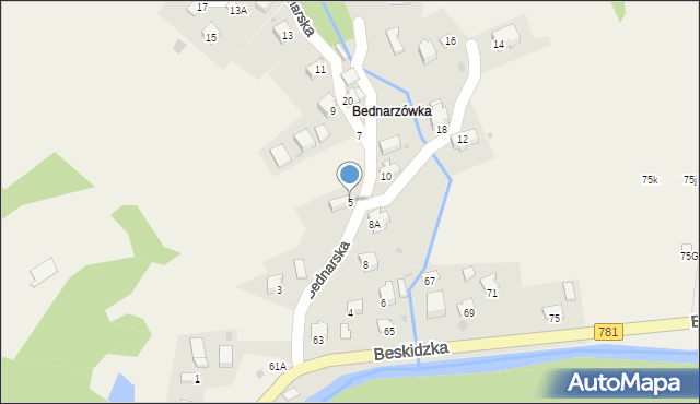 Kocierz Moszczanicki, Bednarska, 5, mapa Kocierz Moszczanicki
