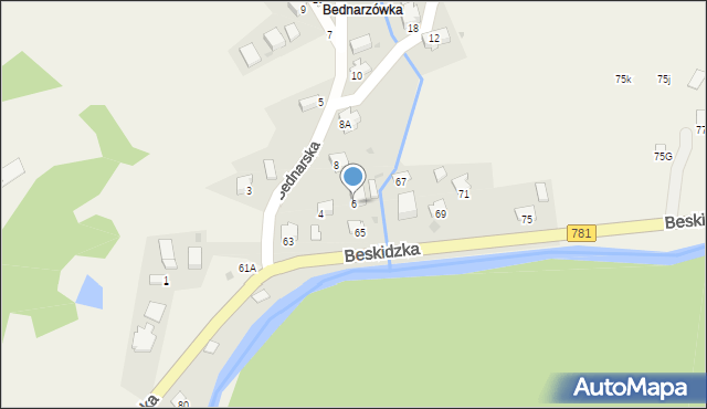 Kocierz Moszczanicki, Bednarska, 6, mapa Kocierz Moszczanicki