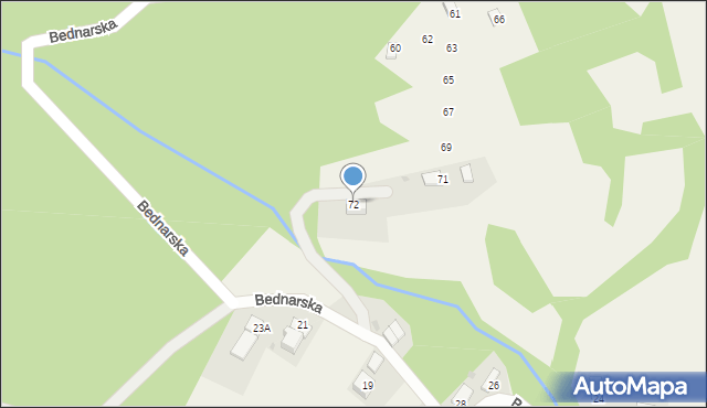 Kocierz Moszczanicki, Bednarska, 72, mapa Kocierz Moszczanicki