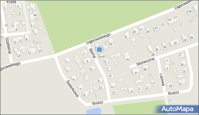 Koło, Bema Józefa, gen., 3, mapa Koło