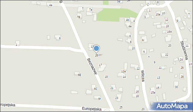 Konin, Beznazwy, 15, mapa Konina