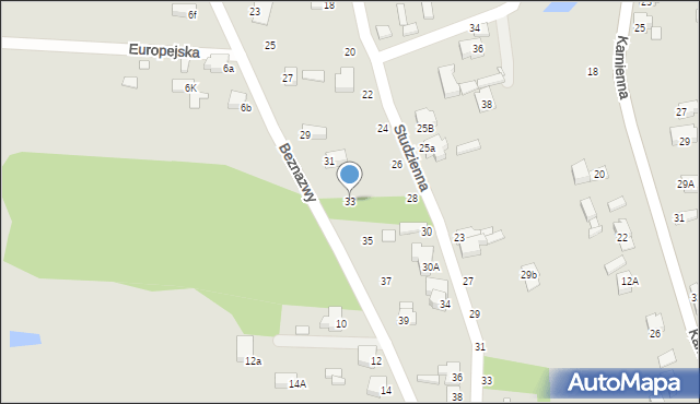Konin, Beznazwy, 33, mapa Konina