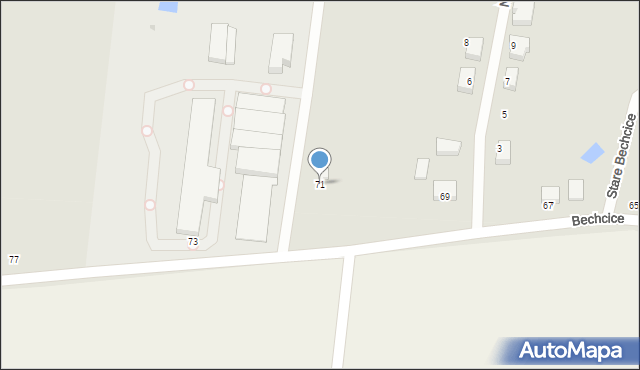 Konstantynów Łódzki, Bechcice, 71, mapa Konstantynów Łódzki