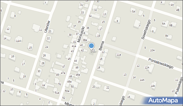 Konstantynów Łódzki, Bema Józefa, gen., 23a, mapa Konstantynów Łódzki